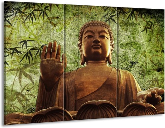 Boeddha Schilderij groen